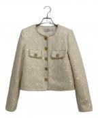 SELF PORTRAITセルフ ポートレイト）の古着「装飾ツイードジャケット」｜ホワイト