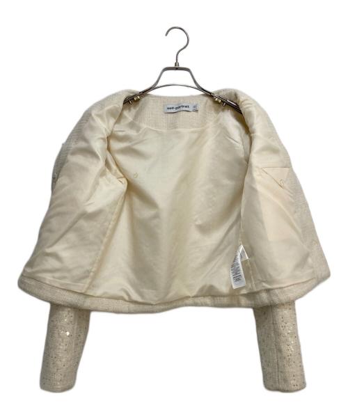 SELF PORTRAIT（セルフ ポートレイト）SELF PORTRAIT (セルフ ポートレイト) 装飾ツイードジャケット ホワイト サイズ:UK6の古着・服飾アイテム