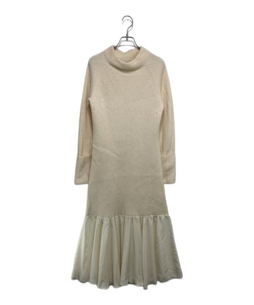 ESTNATION（エストネーション）ESTNATION (エストネーション) アルパカウールドッキングワンピース アイボリー サイズ:Fの古着・服飾アイテム