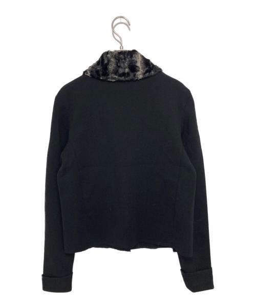 FENDI（フェンディ）FENDI (フェンディ) ファーカラー ニットジャケット ブラック サイズ:J 44の古着・服飾アイテム
