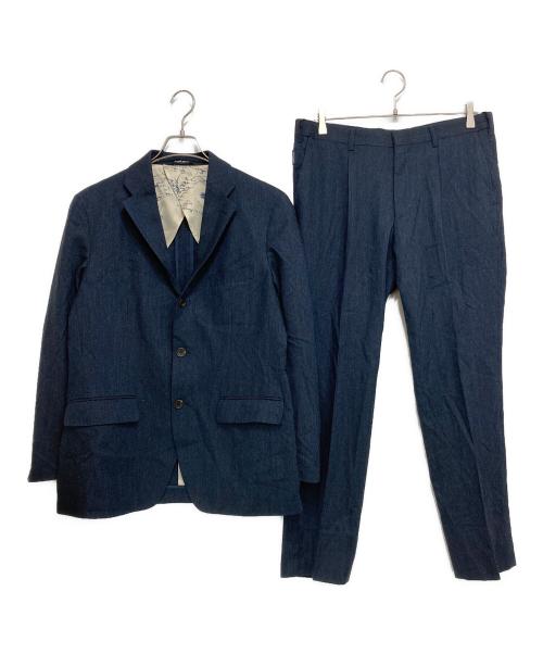 Stanley Blacker（スタンリー・ブラッカー）Stanley Blacker (スタンリー・ブラッカー) ヘリンボーンセットアップスーツ ネイビー サイズ:SIZE 94ALの古着・服飾アイテム