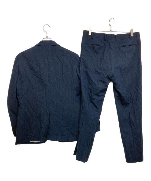 Stanley Blacker（スタンリー・ブラッカー）Stanley Blacker (スタンリー・ブラッカー) ヘリンボーンセットアップスーツ ネイビー サイズ:SIZE 94ALの古着・服飾アイテム