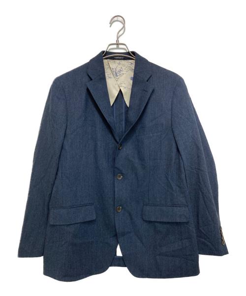 Stanley Blacker（スタンリー・ブラッカー）Stanley Blacker (スタンリー・ブラッカー) ヘリンボーンセットアップスーツ ネイビー サイズ:SIZE 94ALの古着・服飾アイテム