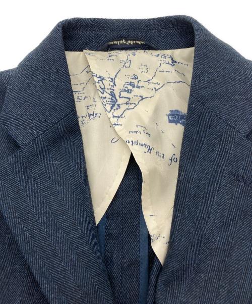 Stanley Blacker（スタンリー・ブラッカー）Stanley Blacker (スタンリー・ブラッカー) ヘリンボーンセットアップスーツ ネイビー サイズ:SIZE 94ALの古着・服飾アイテム