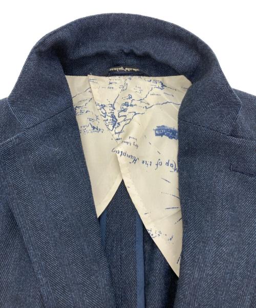 Stanley Blacker（スタンリー・ブラッカー）Stanley Blacker (スタンリー・ブラッカー) ヘリンボーンセットアップスーツ ネイビー サイズ:SIZE 94ALの古着・服飾アイテム