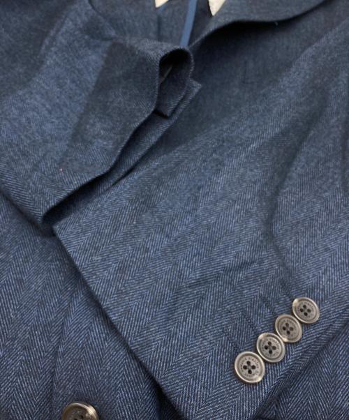 Stanley Blacker（スタンリー・ブラッカー）Stanley Blacker (スタンリー・ブラッカー) ヘリンボーンセットアップスーツ ネイビー サイズ:SIZE 94ALの古着・服飾アイテム
