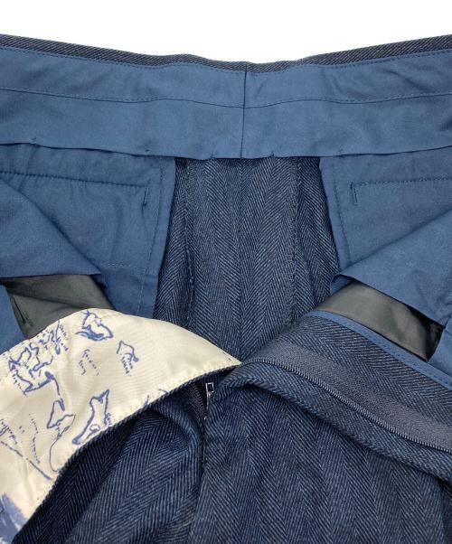 Stanley Blacker（スタンリー・ブラッカー）Stanley Blacker (スタンリー・ブラッカー) ヘリンボーンセットアップスーツ ネイビー サイズ:SIZE 94ALの古着・服飾アイテム