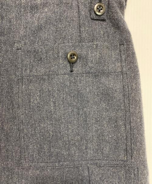 MHL（マーガレットハウエル）MHL (マーガレットハウエル) コットンウール混タックプリーツスカート ネイビー サイズ:3の古着・服飾アイテム