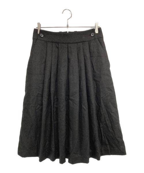 MARGARET HOWELL（マーガレットハウエル）MARGARET HOWELL (マーガレットハウエル) FOX BROTERS ウールタックスカート ダークグレー サイズ:SIZE 3の古着・服飾アイテム