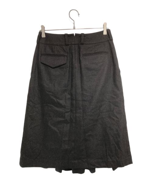 MARGARET HOWELL（マーガレットハウエル）MARGARET HOWELL (マーガレットハウエル) FOX BROTERS ウールタックスカート ダークグレー サイズ:SIZE 3の古着・服飾アイテム