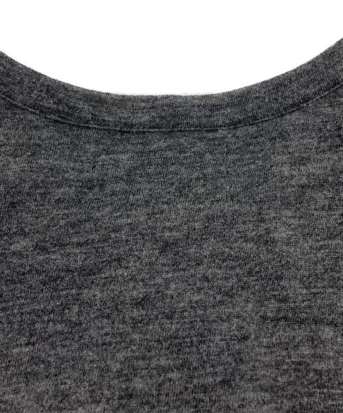 yohji yamamoto+noir（ヨウジヤマモトプリュスノアール）yohji yamamoto+noir (ヨウジヤマモトプリュスノアール) ニット切替デザインワンピース グレー×オリーブ サイズ:2の古着・服飾アイテム