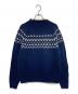 MARGARET HOWELL（マーガレットハウエル）の古着「WOOL CASHMERE SILK FAIRISLE KNITWEAR」｜ネイビー