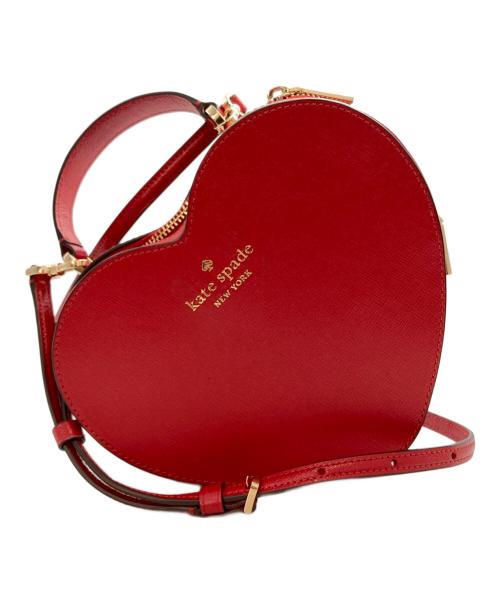 Kate Spade（ケイトスペード）Kate Spade (ケイトスペード) ハートショルダーバッグ レッドの古着・服飾アイテム