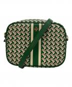 TORY BURCHトリーバーチ）の古着「T ZAG ショルダーバッグ」｜グリーン