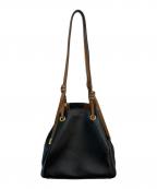 TORY BURCHトリーバーチ）の古着「巾着レザーバッグ」｜ブラック