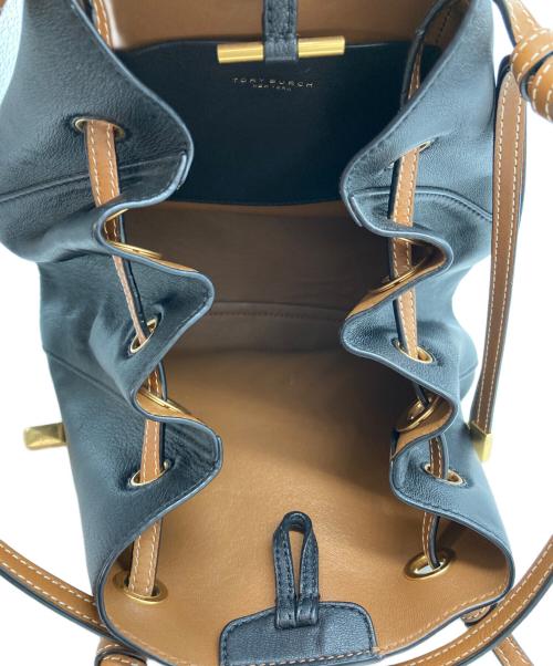 TORY BURCH（トリーバーチ）TORY BURCH (トリーバーチ) 巾着レザーバッグ ブラックの古着・服飾アイテム