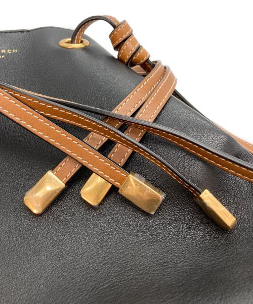 TORY BURCH（トリーバーチ）TORY BURCH (トリーバーチ) 巾着レザーバッグ ブラックの古着・服飾アイテム