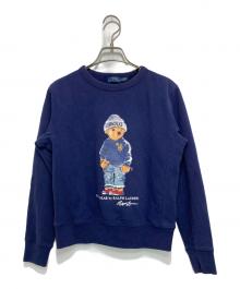 POLO RALPH LAUREN（ポロ・ラルフローレン）の古着「ポロベアプリントスウェット」｜ネイビー