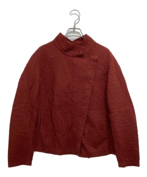 ISSEY MIYAKE HaaT（イッセイミヤケハート）ISSEY MIYAKE HaaT (イッセイミヤケハート) ジャガードジャケット レッド サイズ:2の古着・服飾アイテム