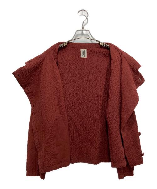ISSEY MIYAKE HaaT（イッセイミヤケハート）ISSEY MIYAKE HaaT (イッセイミヤケハート) ジャガードジャケット レッド サイズ:2の古着・服飾アイテム