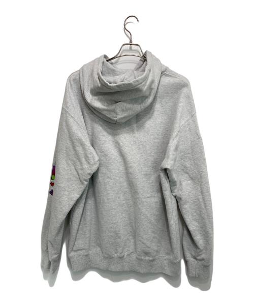 X-LARGE（エクストララージ）X-LARGE (エクストララージ) TIM COMIX CHENILLE EMBROIDERED HOODED SWEAT グレー サイズ:Ⅼの古着・服飾アイテム