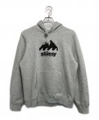 stussyステューシー）の古着「プリントパーカー」｜グレー