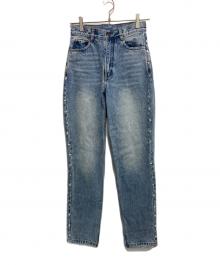 trefle+1（トレフルプラスワン）の古着「サイドビジューデニム」｜インディゴ