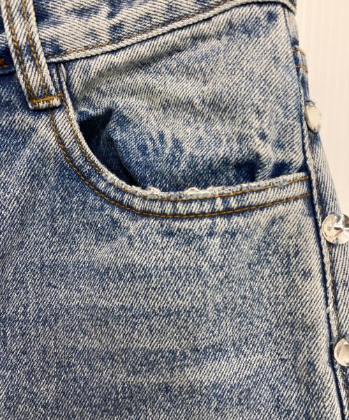 trefle+1（トレフルプラスワン）trefle+1 (トレフルプラスワン) サイドビジューデニム インディゴ サイズ:1の古着・服飾アイテム