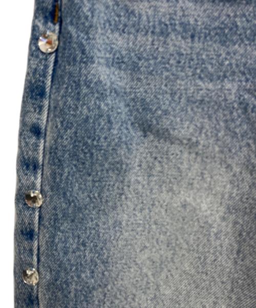 trefle+1（トレフルプラスワン）trefle+1 (トレフルプラスワン) サイドビジューデニム インディゴ サイズ:1の古着・服飾アイテム