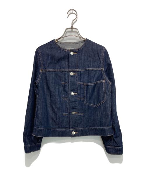 MACKINTOSH PHILOSOPHY（マッキントッシュ フィロソフィー）MACKINTOSH PHILOSOPHY (マッキントッシュ フィロソフィー) ノーカラーデニムジャケット インディゴ サイズ:36の古着・服飾アイテム