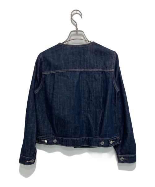 MACKINTOSH PHILOSOPHY（マッキントッシュ フィロソフィー）MACKINTOSH PHILOSOPHY (マッキントッシュ フィロソフィー) ノーカラーデニムジャケット インディゴ サイズ:36の古着・服飾アイテム