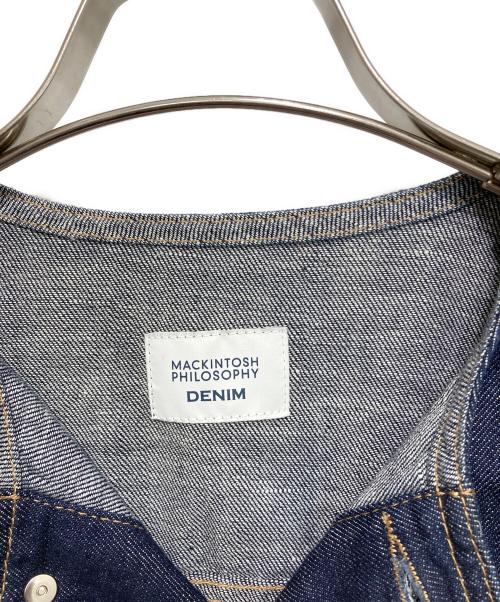 MACKINTOSH PHILOSOPHY（マッキントッシュ フィロソフィー）MACKINTOSH PHILOSOPHY (マッキントッシュ フィロソフィー) ノーカラーデニムジャケット インディゴ サイズ:36の古着・服飾アイテム