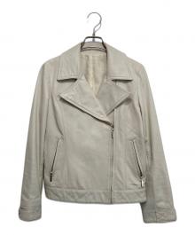 MICHAEL MICHAEL KORS（マイケル マイケルコース）の古着「レザーライダースジャケット」｜ホワイト