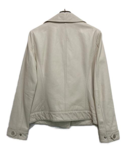 MICHAEL MICHAEL KORS（マイケル マイケルコース）MICHAEL MICHAEL KORS (マイケル マイケルコース) レザーライダースジャケット ホワイト サイズ:4の古着・服飾アイテム