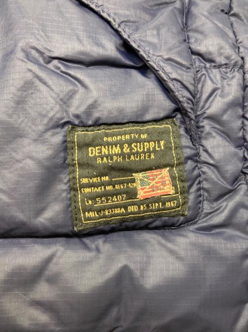 Denim & Supply Ralph Lauren（デニム＆サプライ ラルフローレン）Denim & Supply Ralph Lauren (デニム＆サプライ ラルフローレン) ボアダウンベスト ネイビー×ブラウン サイズ:Sの古着・服飾アイテム