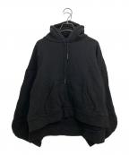 nagonstansナゴンスタンス）の古着「クロップドスウェットパーカー」｜ブラック