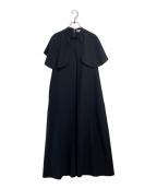 ENFOLDエンフォルド）の古着「CAPE WAVE DRESS」｜ネイビー
