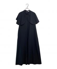 ENFOLD（エンフォルド）の古着「CAPE WAVE DRESS」｜ネイビー