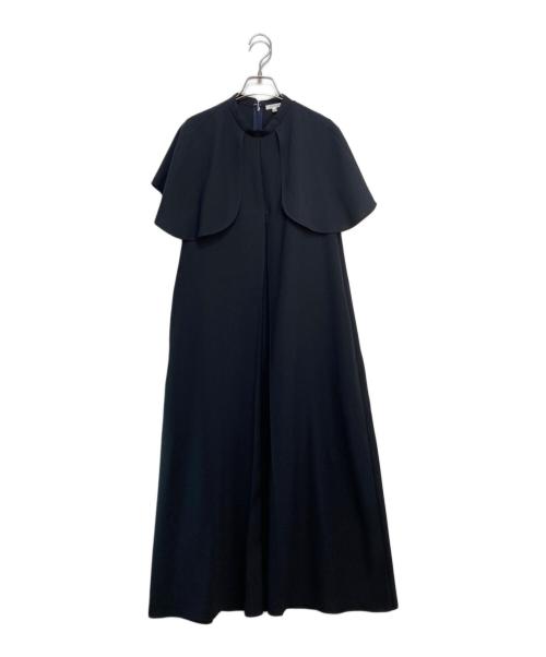 ENFOLD（エンフォルド）ENFOLD (エンフォルド) CAPE WAVE DRESS ネイビー サイズ:38の古着・服飾アイテム