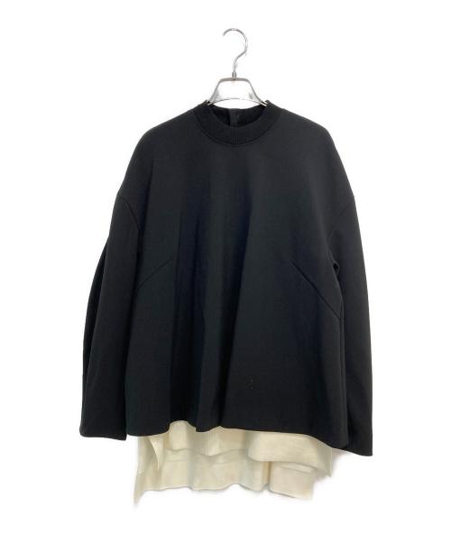 ENFOLD（エンフォルド）ENFOLD (エンフォルド) KNIT-LAYERED PULLOVER ブラック サイズ:38の古着・服飾アイテム