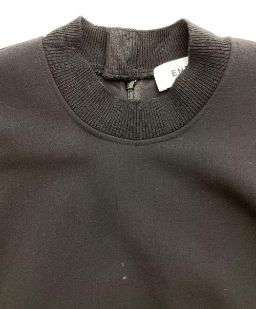 ENFOLD（エンフォルド）ENFOLD (エンフォルド) KNIT-LAYERED PULLOVER ブラック サイズ:38の古着・服飾アイテム