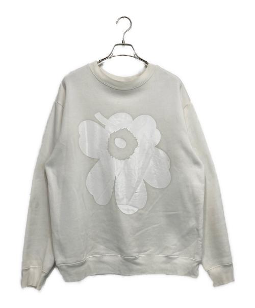 marimekko（マリメッコ）marimekko (マリメッコ) ウニッコプリントスウェット ホワイト サイズ:Sの古着・服飾アイテム