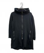 SHELLACシェラック）の古着「カットオフジップロングパーカー」｜ブラック