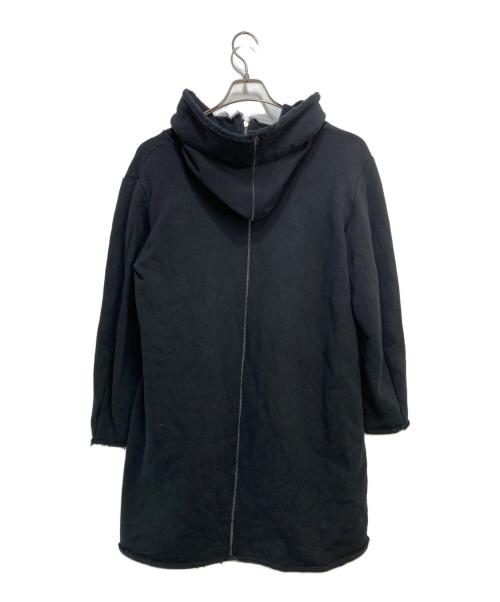 SHELLAC（シェラック）SHELLAC (シェラック) カットオフジップロングパーカー ブラック サイズ:Lの古着・服飾アイテム