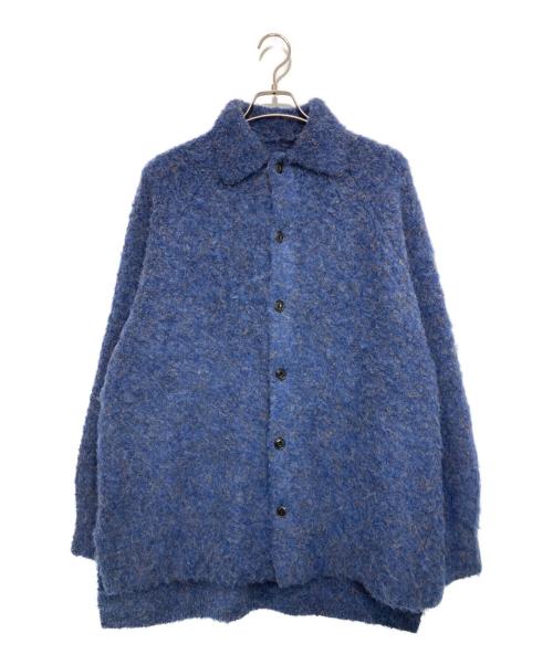 VOAAOV（ヴォアーブ）VOAAOV (ヴォアーブ) FULLERS TEASEL BRUSHED KNIT Cardigan ブルー サイズ:SIZE 1の古着・服飾アイテム