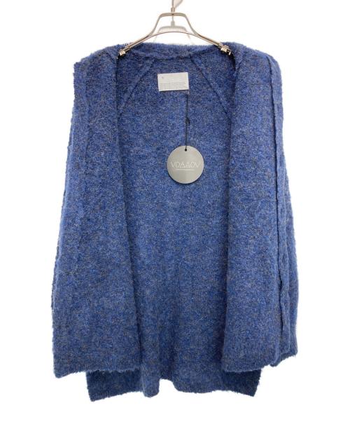 VOAAOV（ヴォアーブ）VOAAOV (ヴォアーブ) FULLERS TEASEL BRUSHED KNIT Cardigan ブルー サイズ:SIZE 1の古着・服飾アイテム