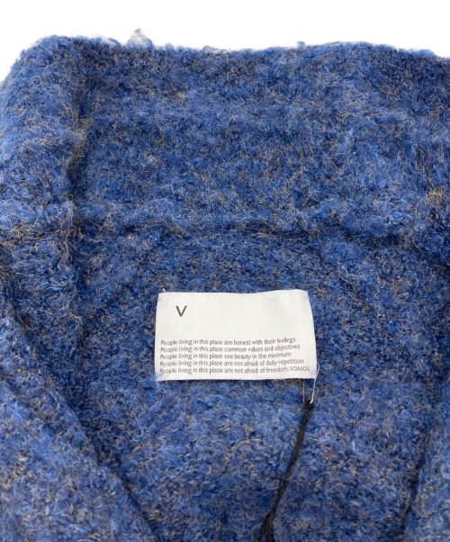 VOAAOV（ヴォアーブ）VOAAOV (ヴォアーブ) FULLERS TEASEL BRUSHED KNIT Cardigan ブルー サイズ:SIZE 1の古着・服飾アイテム