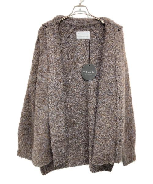VOAAOV（ヴォアーブ）VOAAOV (ヴォアーブ) FULLERS TEASEL BRUSHED KNIT Cardigan ブラウン サイズ:SIZE 1の古着・服飾アイテム
