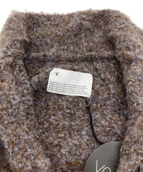 VOAAOV（ヴォアーブ）VOAAOV (ヴォアーブ) FULLERS TEASEL BRUSHED KNIT Cardigan ブラウン サイズ:SIZE 1の古着・服飾アイテム