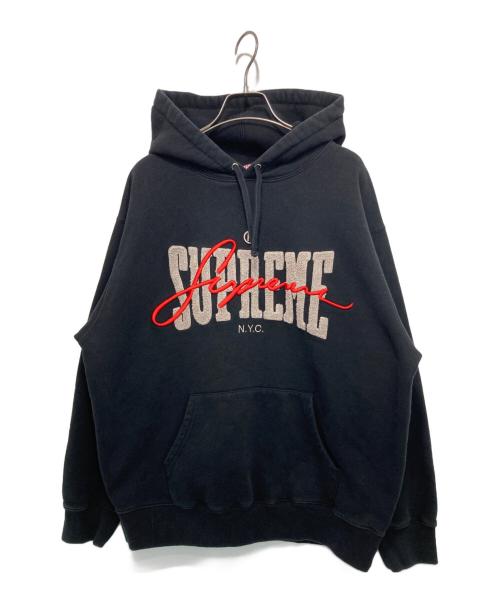 SUPREME（シュプリーム）SUPREME (シュプリーム) Embroidered Chenille Hooded ブラック サイズ:Mの古着・服飾アイテム